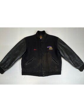 Vintage G.A.M.E. Sportswear MSRA Varsity Jacket Men's Large Wool Leather USA